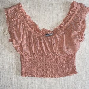 Eyelet crop top